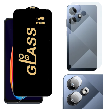 Infinix Hot 30i 3-in-1 Kit: OG Glass + Carbon Back Camera Protector - Image 2