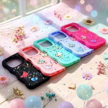 Infinix Hot 40 Glitter Butterfly Mobile Cover