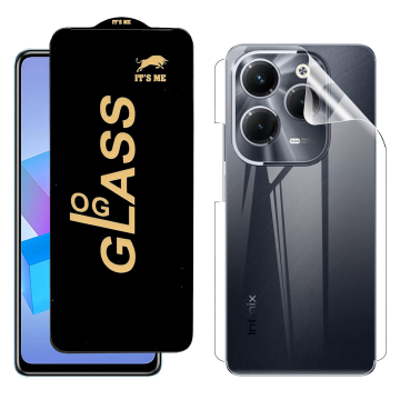Infinix Hot 40 Protection Pack: OG Glass + Clear Back Jelly Film - Image 2