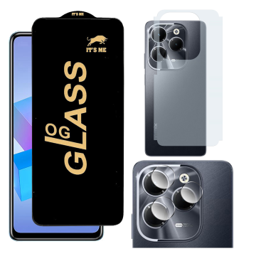 Infinix Hot 40 Ultimate Kit: OG Glass + Carbon Back Camera Protector - Image 2