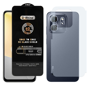 Infinix Hot 50i Combo: OG Glass Screen Protector + Carbon Back Skin - Image 2