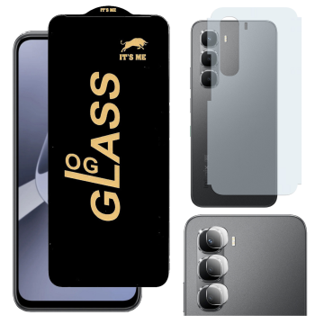 Infinix Hot 60 Pro 3-in-1 Safety: OG Glass + Carbon Back Camera Guard - Image 2