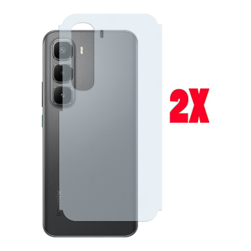 Infinix Hot 60 Pro Plus Back Protector Carbon Fiber Matte Soft Skin Sheet For - 2Pcs - Image 2