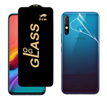 Infinix Hot 8 Protection Pack: OG Glass + Clear Back Jelly Film - Image 2