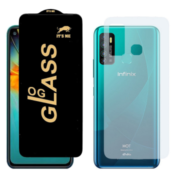 Infinix Hot 9 Combo: OG Glass Screen Protector + Carbon Back Skin - Image 2