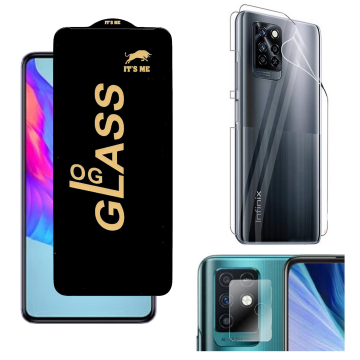 Infinix Note 10 Clear Protection: OG Glass + Back Jelly Camera Lens - Image 2