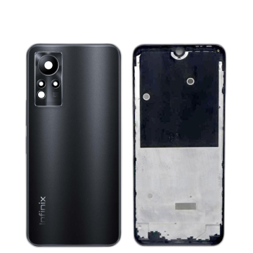Infinix Note 11 Housing Middle Frame With Side Button and Camera Lens Complete Body Casing Replacement For Note 11 - Black - Image 2