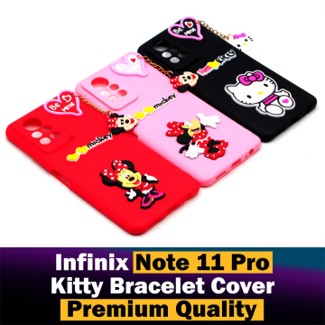 Infinix Note 11 Pro Hello Kitty Braslate Chain Soft Case - Image 2