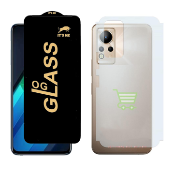 Infinix Note 12 Combo: OG Glass Screen Protector + Carbon Back Skin - Image 2