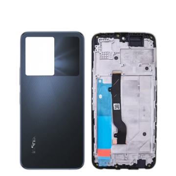Infinix Note 12 G96 Housing Middle Frame With Side Button Complete Body Casing Replacement For Note 12 G96 - Black - Image 2