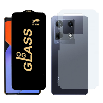 Infinix Note 30 Pro Combo: OG Glass Screen Protector + Carbon Back Skin - Image 2