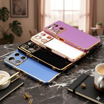 Infinix Note 30 Pro Soft Multi Golden Border Camera Protection Cover - Image 2