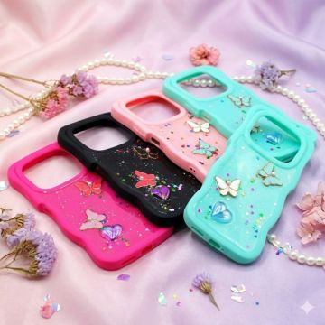 Infinix Note 40 Glitter Butterfly Mobile Cover - Image 2