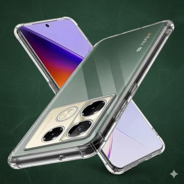 Infinix Note 40 Pro Transparent Extra Bumper Anti Shock Soft Crystal Clear Case - Image 2