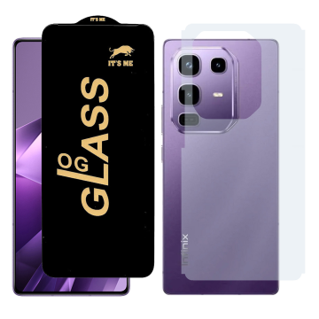 Infinix Note 50 Pro Combo: OG Glass Screen Protector + Carbon Back Skin - Image 2
