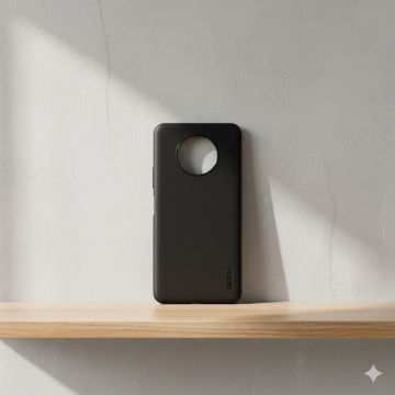 Infinix Note 7 Black Soft Rock Style Cover - Image 2
