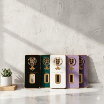 Infinix Note 7 Golden Border Camera Protection Cover - Image 2