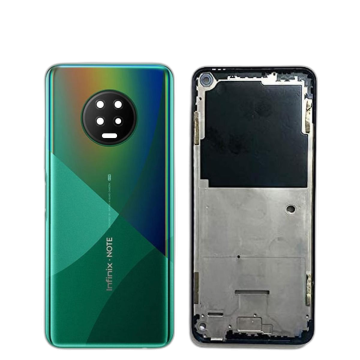 Infinix Note 7 Housing Middle Frame With Side Button and Camera Lens Complete Body Casing Replacement For Note 7 - Green - Image 2