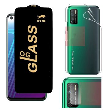 Infinix Note 7 Lite Clear Bundle: OG Glass + Back Jelly Camera Guard - Image 2