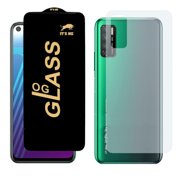 Infinix Note 7 Lite Combo: OG Glass Screen Protector + Carbon Back Skin - Image 2