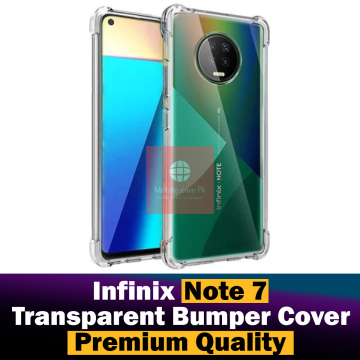 Infinix Note 7 Transparent Extra Bumper Anti Shock Crystal Clear Case