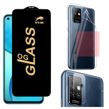 Infinix Note 8i Clear Protection: OG Glass + Back Jelly Camera Lens - Image 2