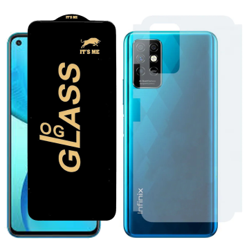 Infinix Note 8i Combo: OG Glass Screen Protector + Carbon Back Skin - Image 2