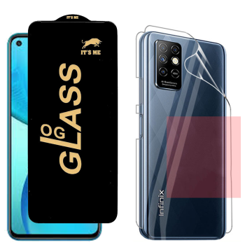 Infinix Note 8i Protection Pack: OG Glass + Clear Back Jelly Film - Image 2