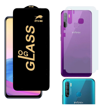 Infinix S5 3-in-1 Safety: OG Glass + Carbon Back Camera Lens - Image 2
