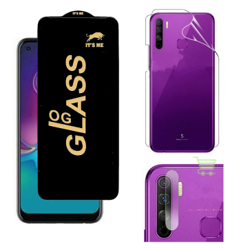 Infinix S5 Lite Clear Bundle: OG Glass + Back Jelly Camera Guard - Image 2