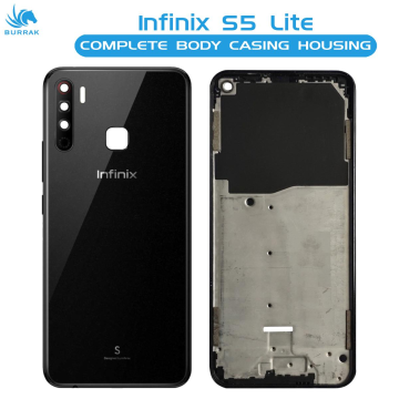 Infinix S5 Lite Housing Middle Frame With Side Button and Camera Lens Complete Body Casing Replacement For S5 Lite - Black - Image 2