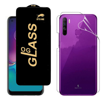 Infinix S5 Lite Protection Pack: OG Glass + Clear Back Jelly Film - Image 2