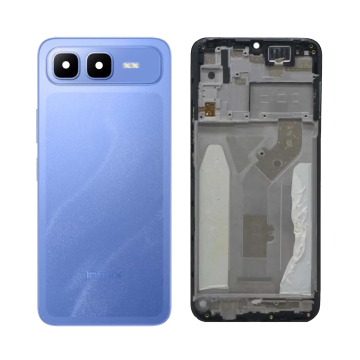 Infinix Smart 10 Plus Full Body Housing - Complete Casing with Middle Frame, Back Door, Buttons & Lens Blue - Image 2