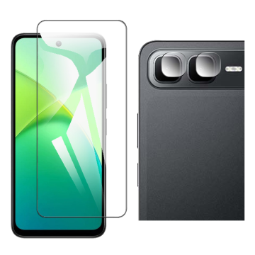 Infinix Smart 10 Plus Glass Protector Polish Screen Tempered + Back Rear Camera 9H Gorilla Flexible - Image 2