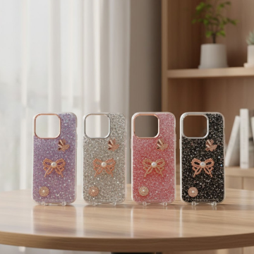 Infinix Smart 5 Glitter Butterfly Stone Mobile Cover - Image 2