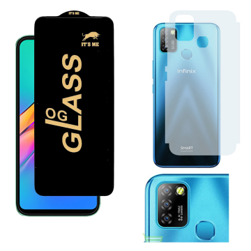 Infinix Smart 5 Ultimate Kit: OG Glass + Carbon Back Camera Guard - Image 2