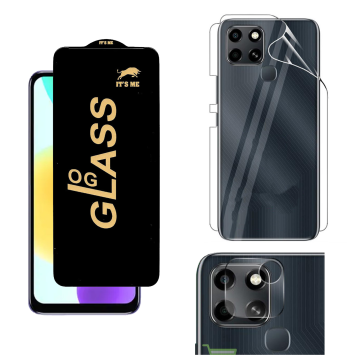 Infinix Smart 6 Clear Bundle: OG Glass + Back Jelly Camera Protector - Image 2