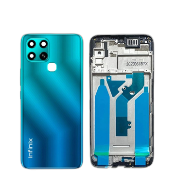 Infinix Smart 6 Housing Middle Frame With Side Button and Camera Lens Complete Body Casing Replacement For Smart 6 - Green - Image 2