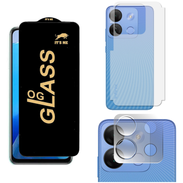 Infinix Smart 7 HD 3-in-1 Safety: OG Glass + Carbon Back Camera Lens - Image 2