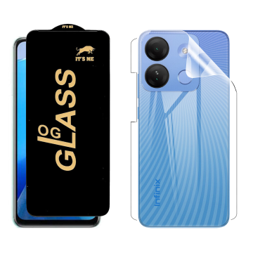 Infinix Smart 7 HD Protection Pack: OG Glass + Clear Back Jelly Film - Image 2