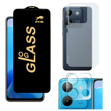 Infinix Smart 7 Ultimate Kit: OG Glass + Carbon Back Camera Lens - Image 2