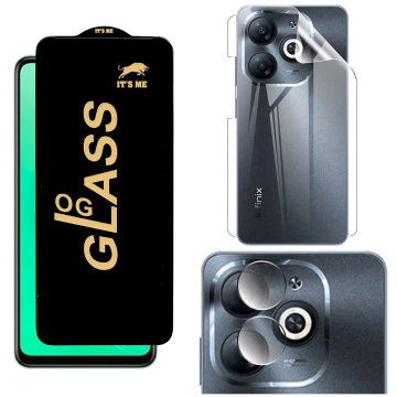 Infinix Smart 8 Plus Clear Bundle: OG Glass + Back Jelly Camera Lens - Image 2
