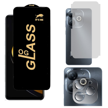 Infinix Smart 8 Pro 3-in-1 Kit: OG Glass + Carbon Back Camera Protector - Image 2