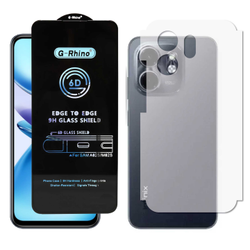 Infinix Smart 9 HD Combo: OG Glass Screen Protector + Carbon Back Skin - Image 2