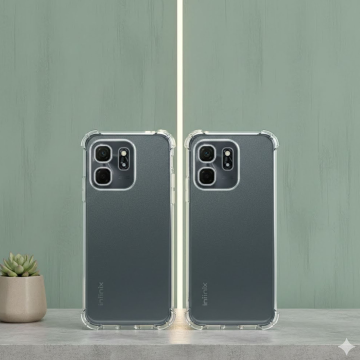 Infinix Smart 9 HD Transparent Extra Bumper Anti Shock Soft Crystal Clear Case - Image 2