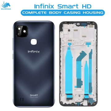 Infinix Smart HD Housing Middle Frame With Side Button and Camera Lens Complete Body Casing Replacement For Smart HD - Black - Image 2