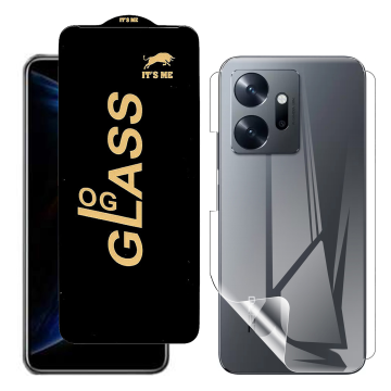 Infinix Zero 20 Protection Pack: OG Glass + Clear Back Jelly Film - Image 2
