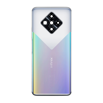 Infinix Zero 8i Housing Middle Frame With Side Button and Replacement Battery Back Door With Camera Lense For Infinix Zero 8i - Silver Burrak - Image 2