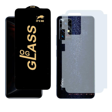 Infinix Zero X Neo Combo: OG Glass Screen Protector + Carbon Back Skin - Image 2