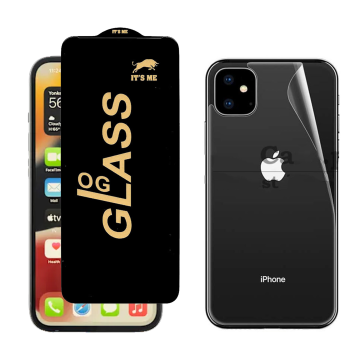 iPhone 11 Clear Guard: OG Tempered Glass + Back Jelly Protector - Image 2